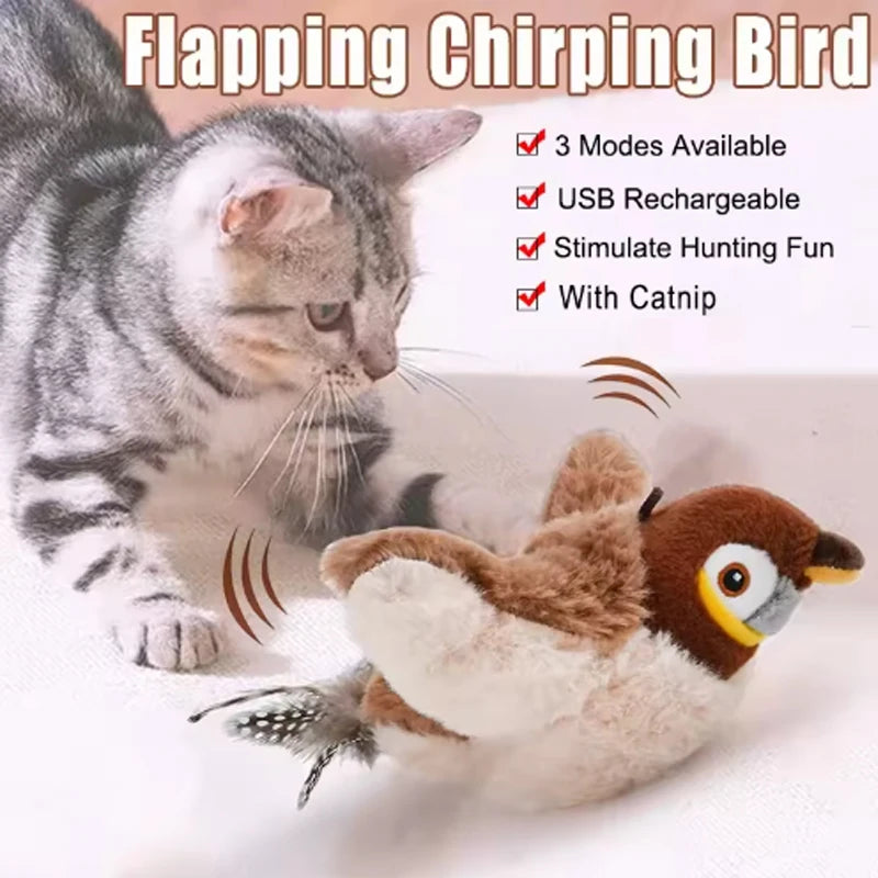 FeatherFun Rechargeable Chirping Bird Toy