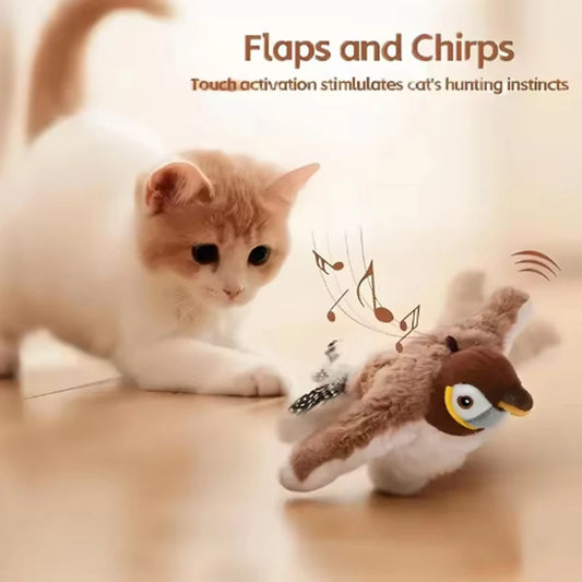 FeatherFun Rechargeable Chirping Bird Toy