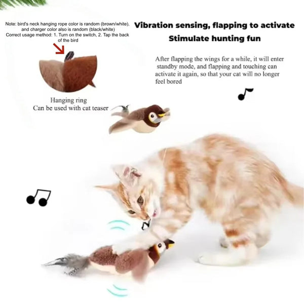 FeatherFun Rechargeable Chirping Bird Toy