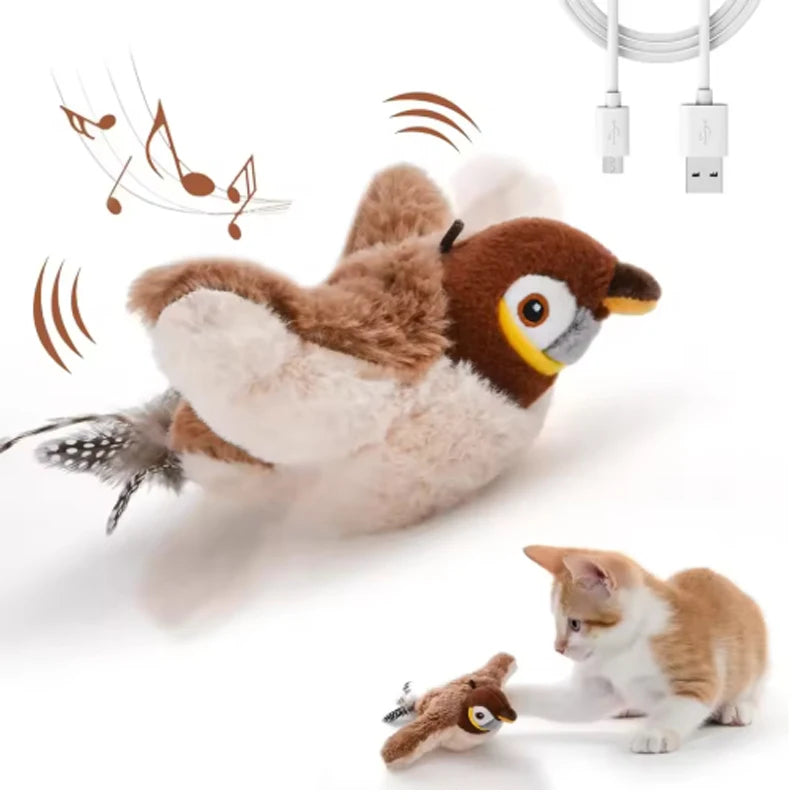 FeatherFun Rechargeable Chirping Bird Toy