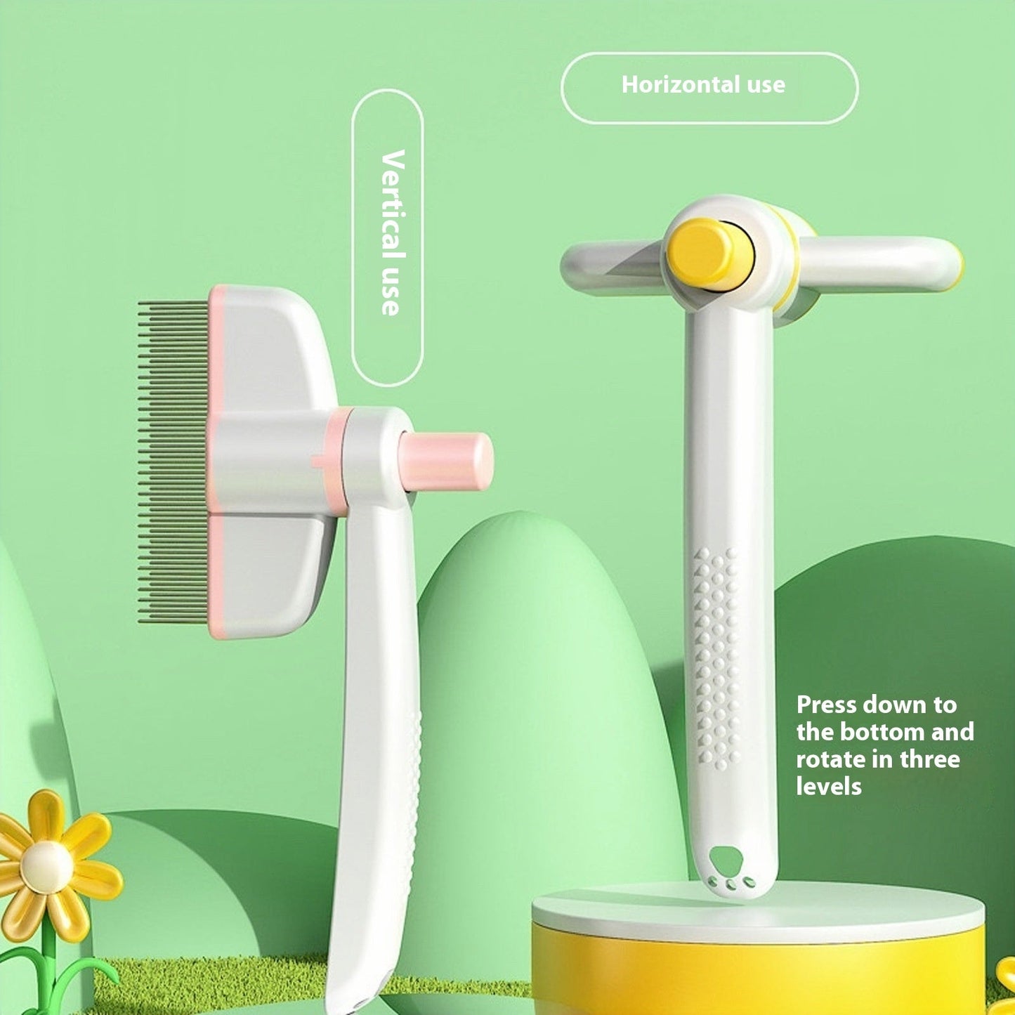 Self-Cleaning Pet Grooming Brush